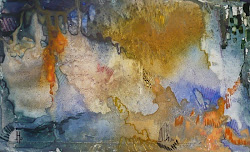 watercolor abstract depths painting expressionism contemporary lou jordan
