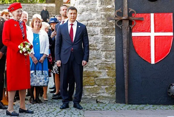 Estonia’s President, Kersti Kaljulaid. Queen arrived on the Royal Yacht Dannebrog in Estonia