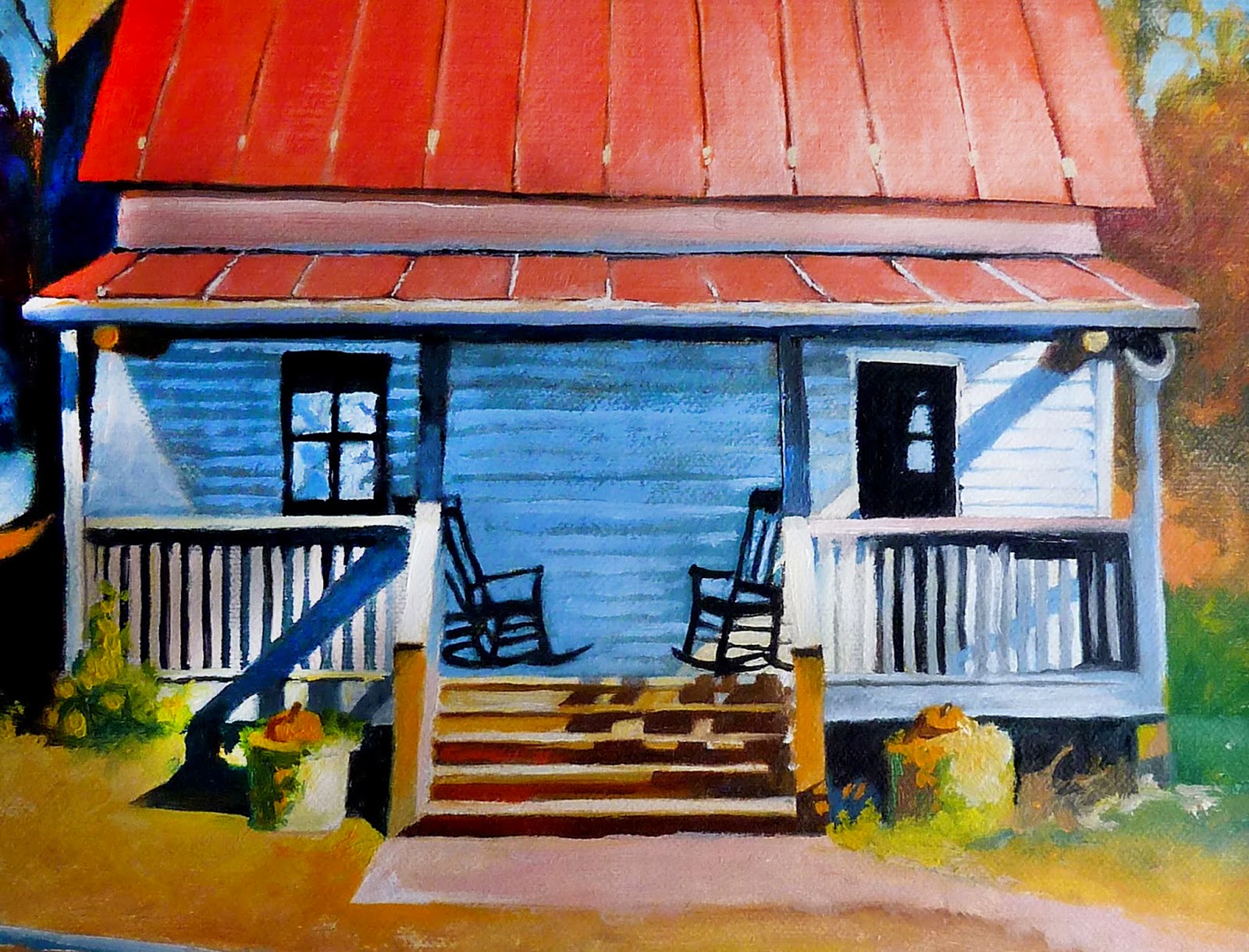 Southern Homestead Original Oil by C. Twomey