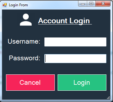 C# Students Information System Source Code - login form
