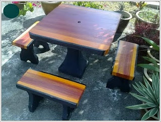 creativeDesign: Unique Wooden Shape Garden Table Set Design