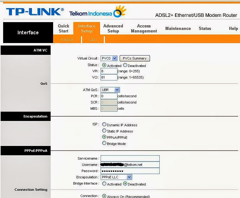 Cara Mengetahui Username dan Password Modem Telkom Speedy