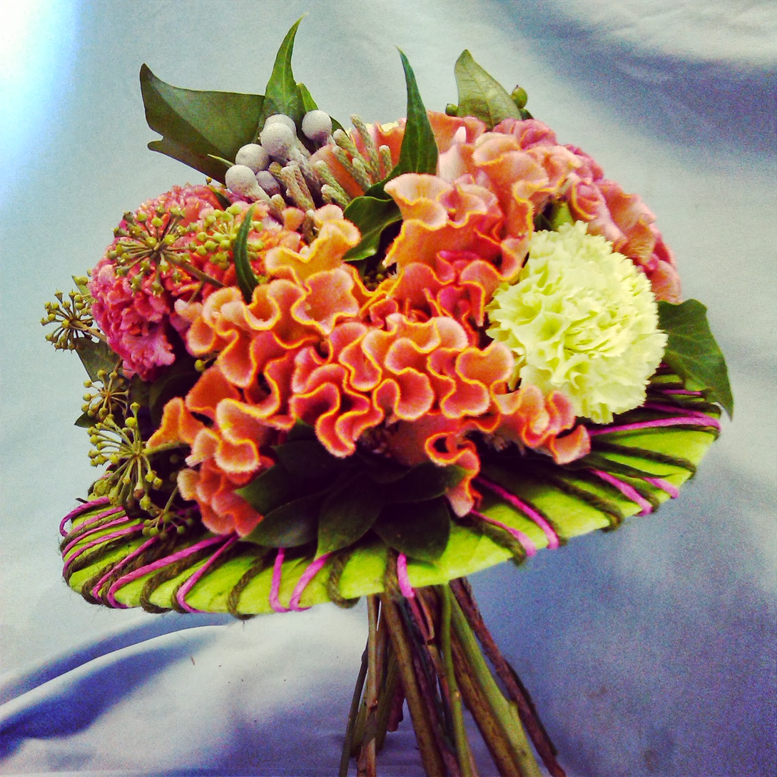 Thirty Three Pink Roses Week Five Hand Tied Bouquets with Frames and