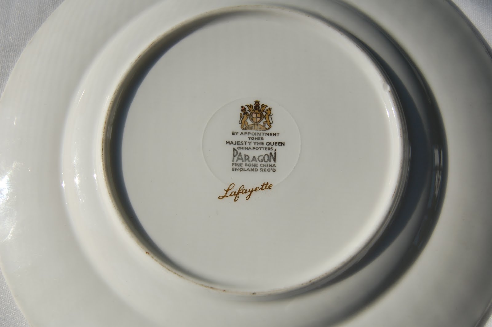 Found 2nd Hand Paragon Bone China England Lafayette Salad Plate