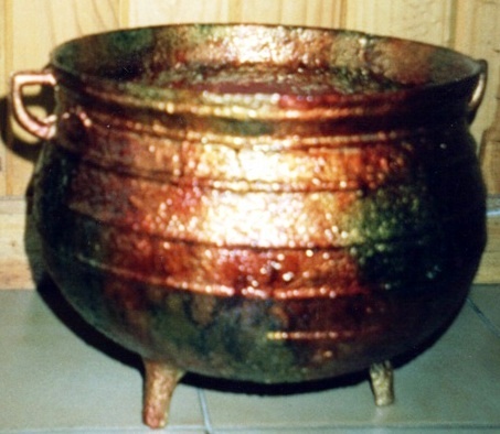 Patina sobre olla de hierro 