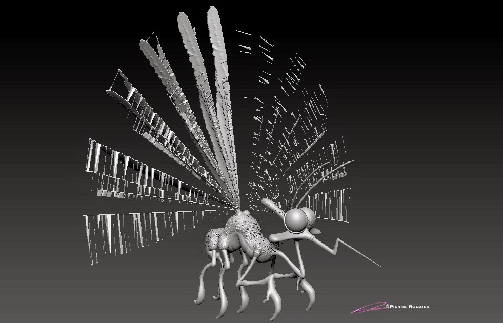 "Jurrassic_Mosquito" - Character Design & 3D Model ©Pierre Rouzier