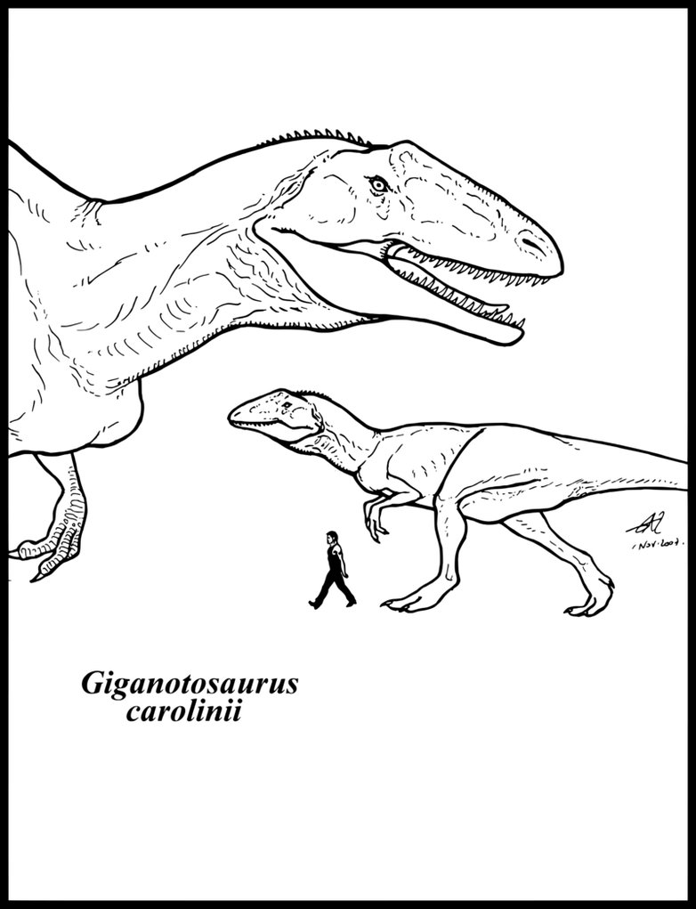 Giganotosaurus Carolinii Coloring Sheet Best Coloring Pages For Kids