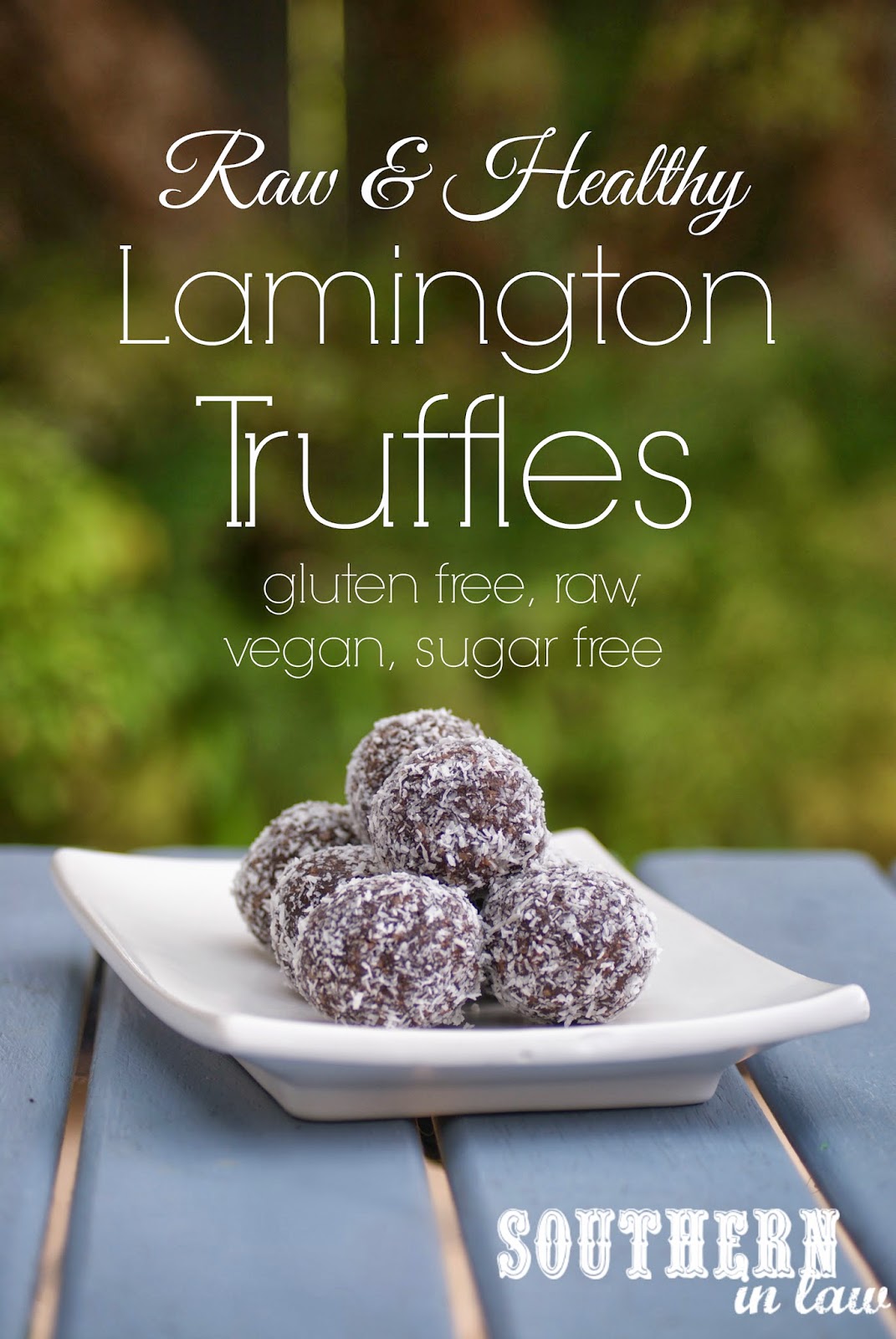 Raw Lamington Truffles - Raw Chocolate Coconut Bites - Gluten free, sugar free, vegan, clean eating friendly recipe