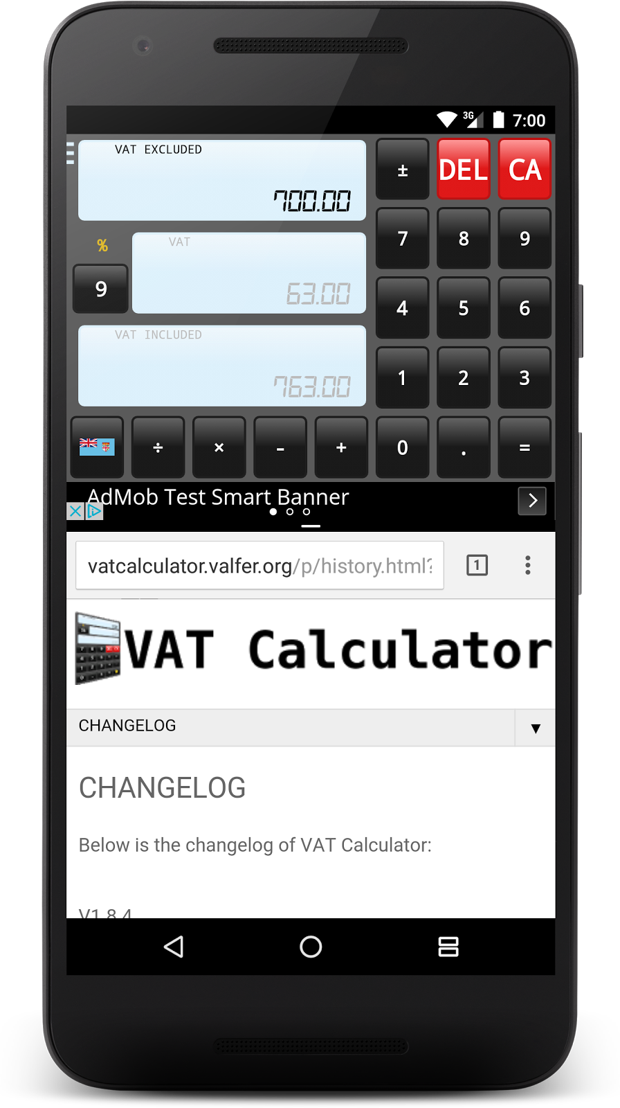 VAT Calculator Version 1.8.4 Added Fiji