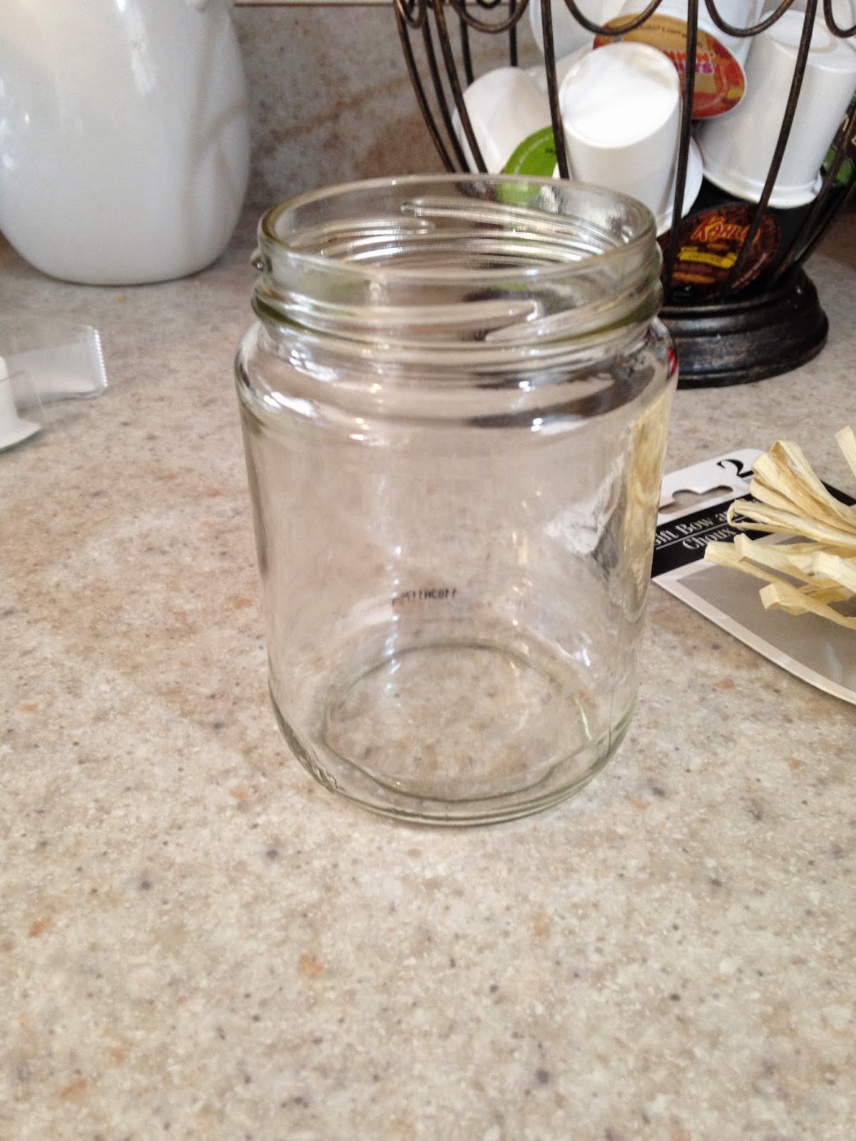 Grace Lucky's DIY Upcycled glass jar utensil holder