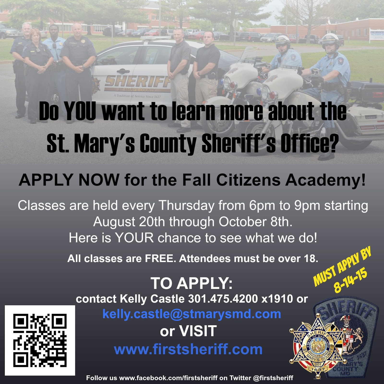 St. Mary's County Sheriff's Office News SMCSO Fall Citizens Academy
