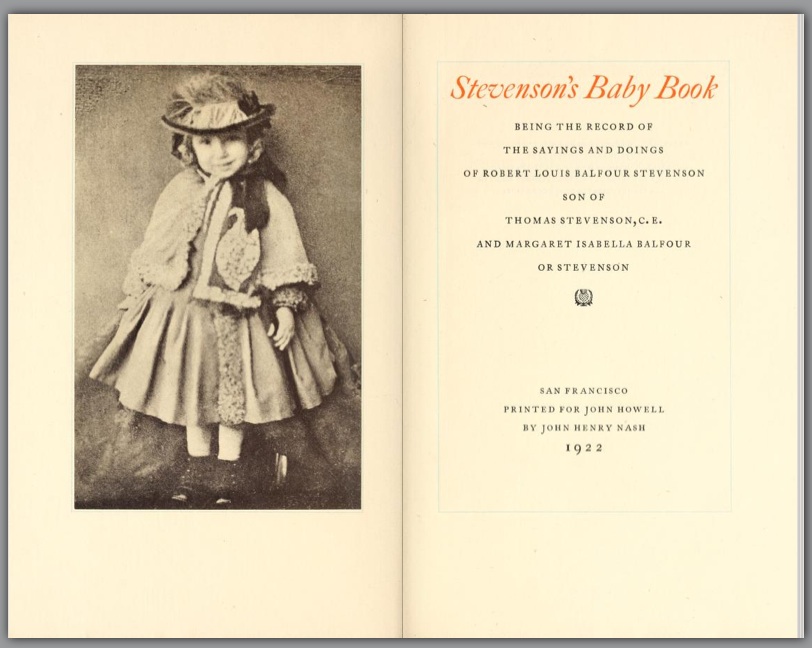 TYWKIWDBI ("TaiWikiWidbee") Robert Louis Stevenson's baby book online