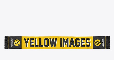 Fan Scarf Mockup Top View