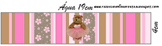 Ballerina Bear: Free Printable Candy Bar Labels. Labels for personalized water bottles.