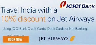 10% discount on booking a Jet Airways flight