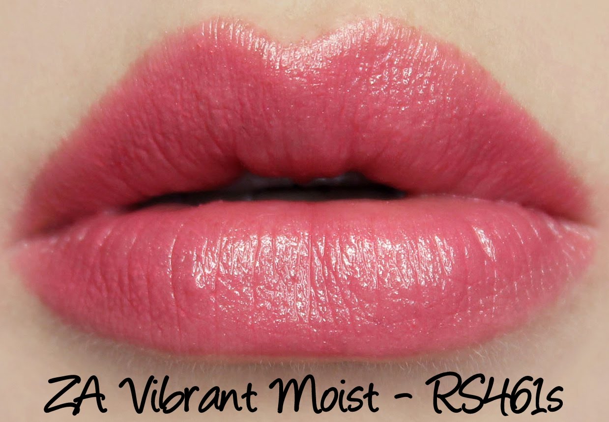ZA Vibrant Moist Lipstick - RS461s swatches & review