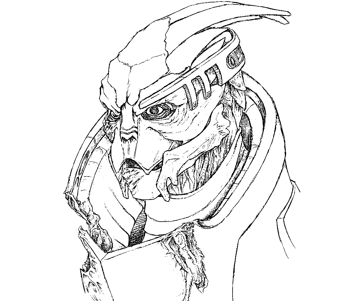 Mass Effect Andromeda Coloring Pages | Yumiko Fujiwara