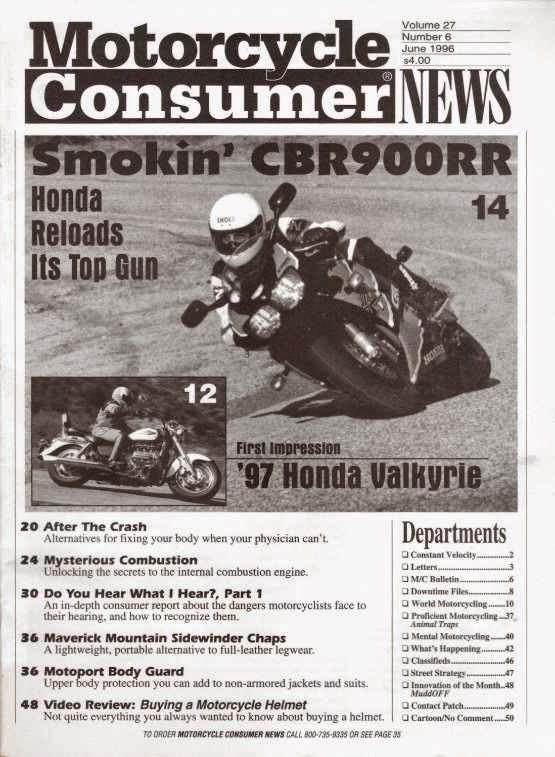 The Honda Valkyrie Pages Motorcycle Consumer News June 1996