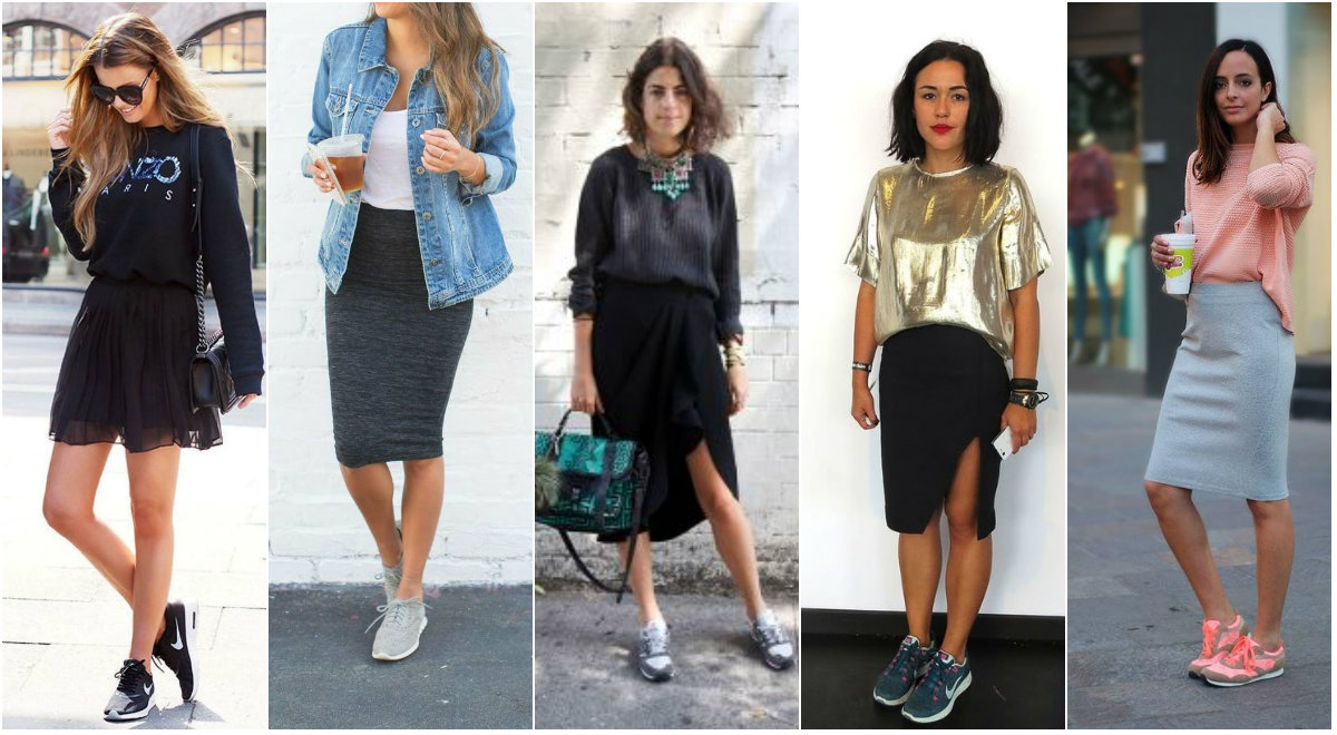 tenis com saia social