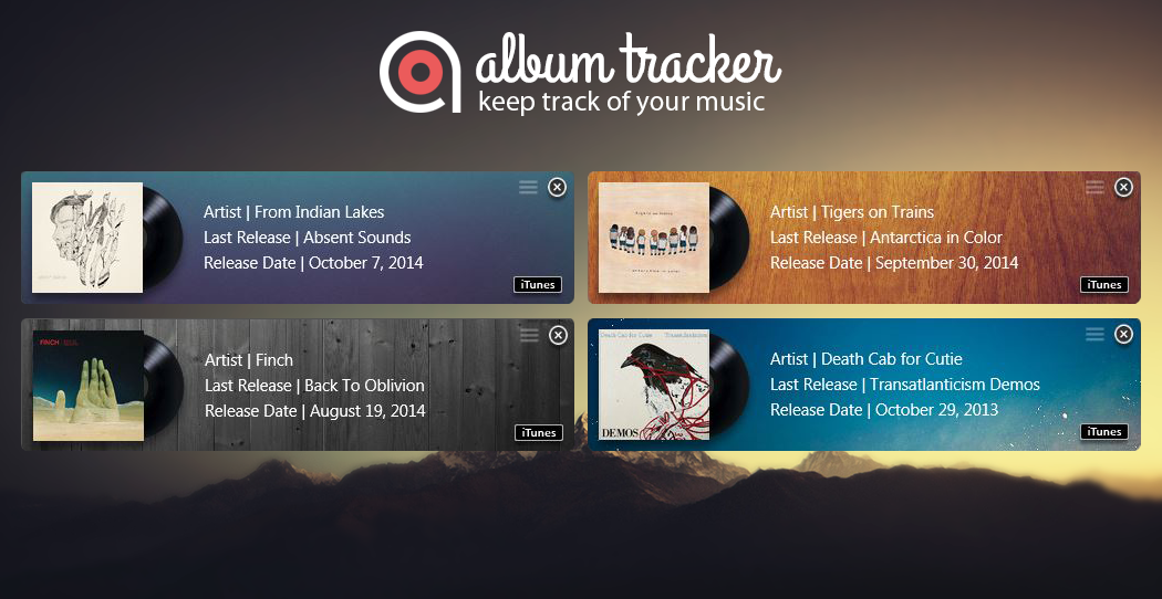 Album Tracker Rainmeter Skins