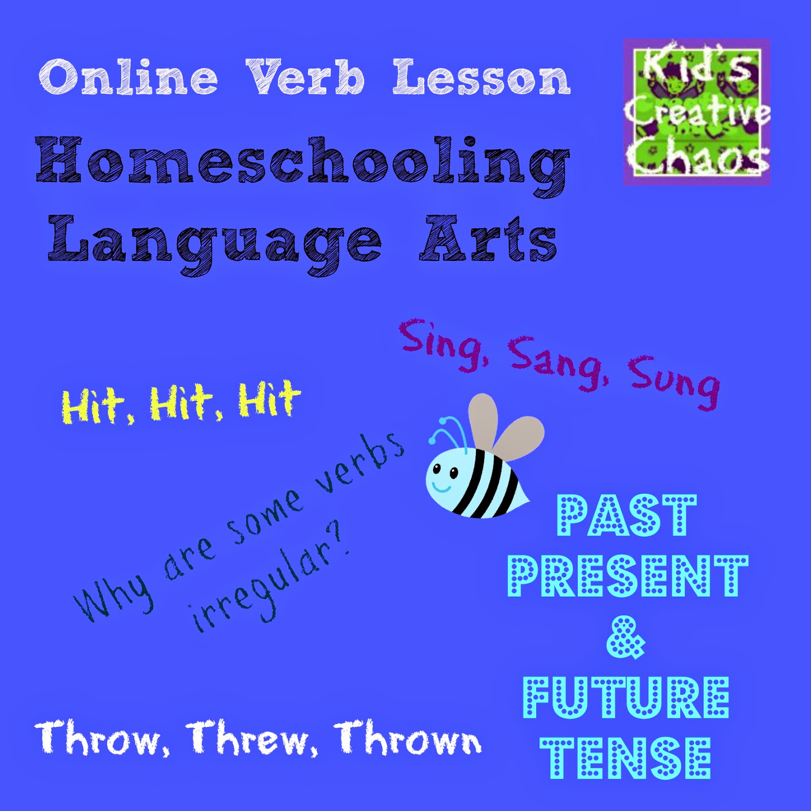English Verb Conjugation Practice Lesson For Homeschool Kids Creative Chaos
