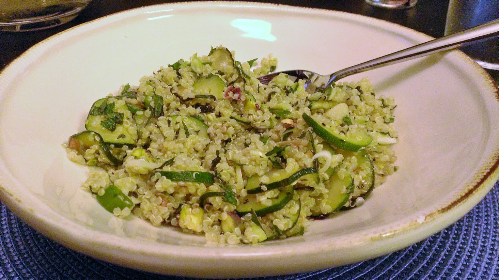 La Petite Chef Accidentally Vegan Quinoa Salad with Zucchini, Mint
