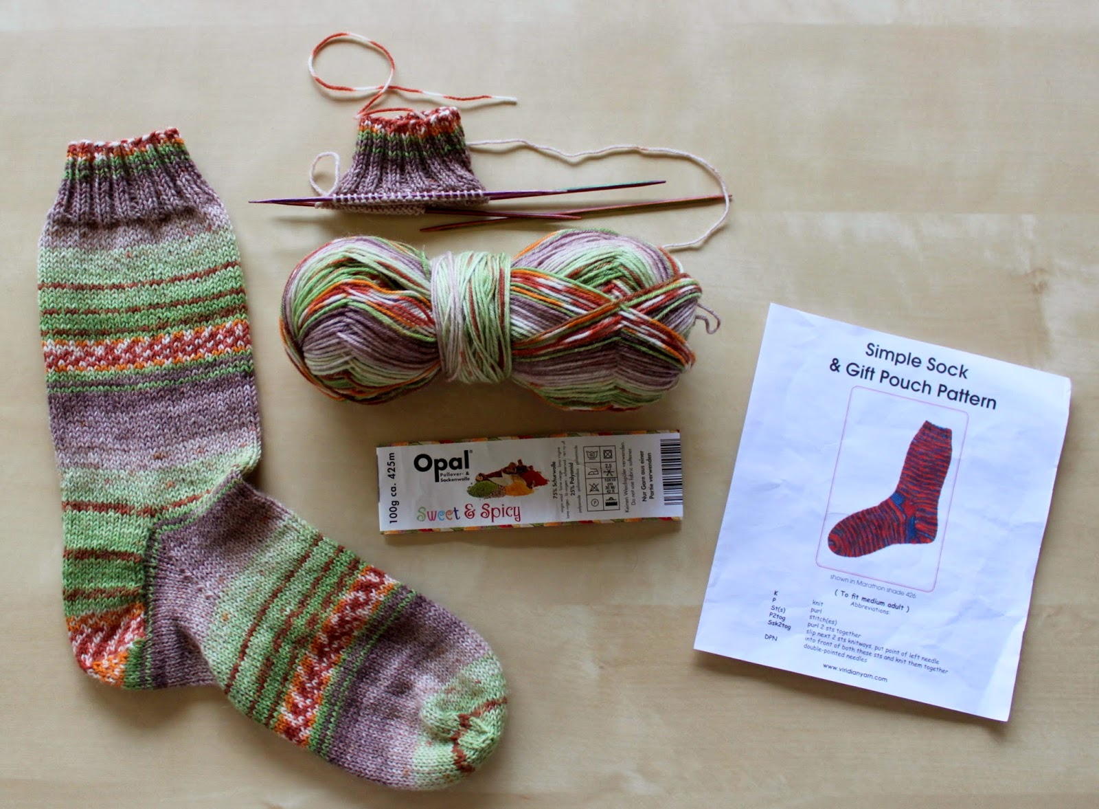 Hand Knitted Things 'Sweet and Spicy' Opal Sock Yarn Review