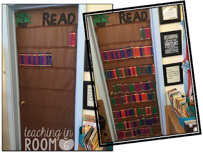 A classroom "bookshelf" that can show the books that the class is reading throughout the year.