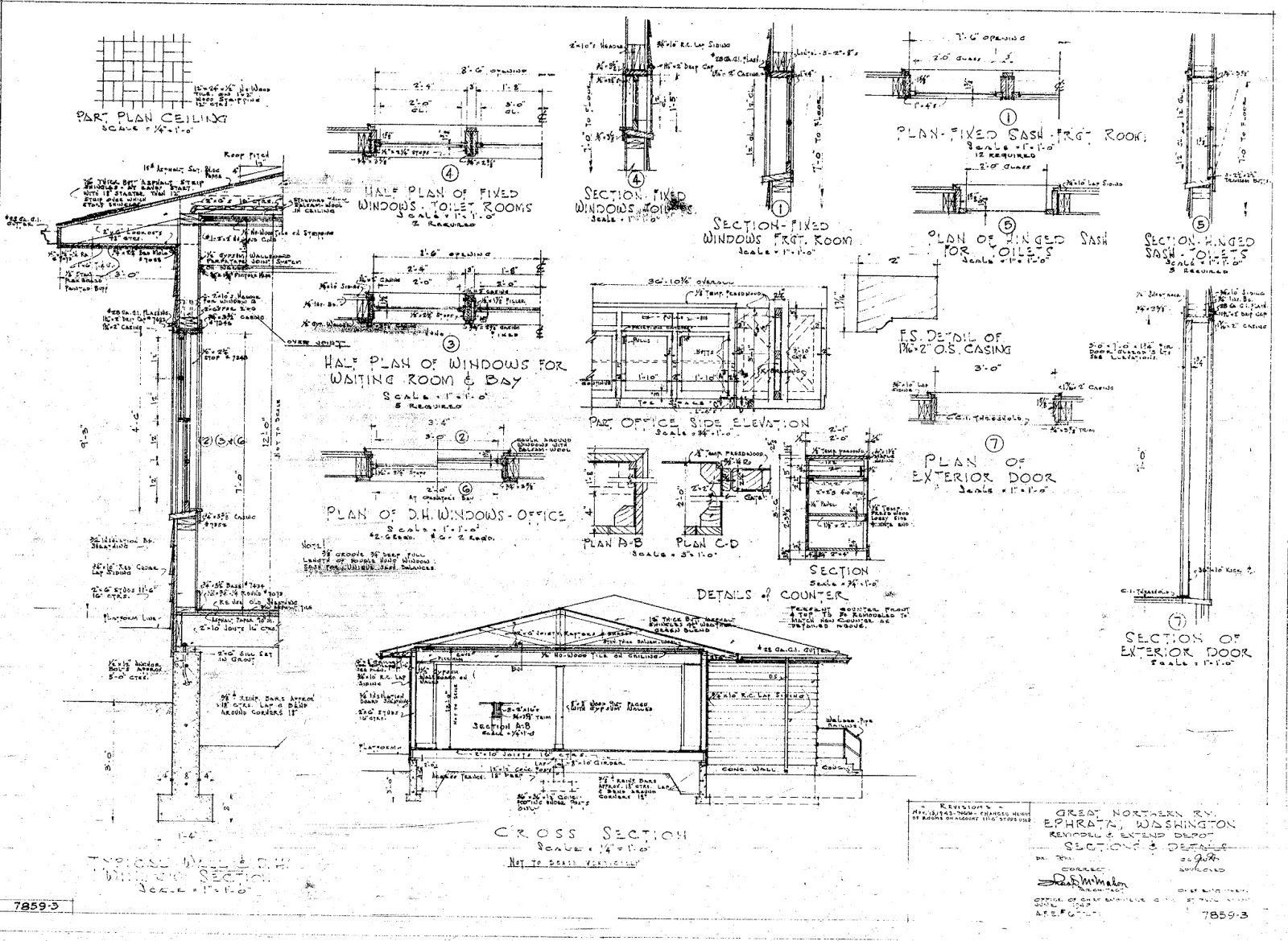 Big Bend Railroad History 1943 Ephrata Depot Plans