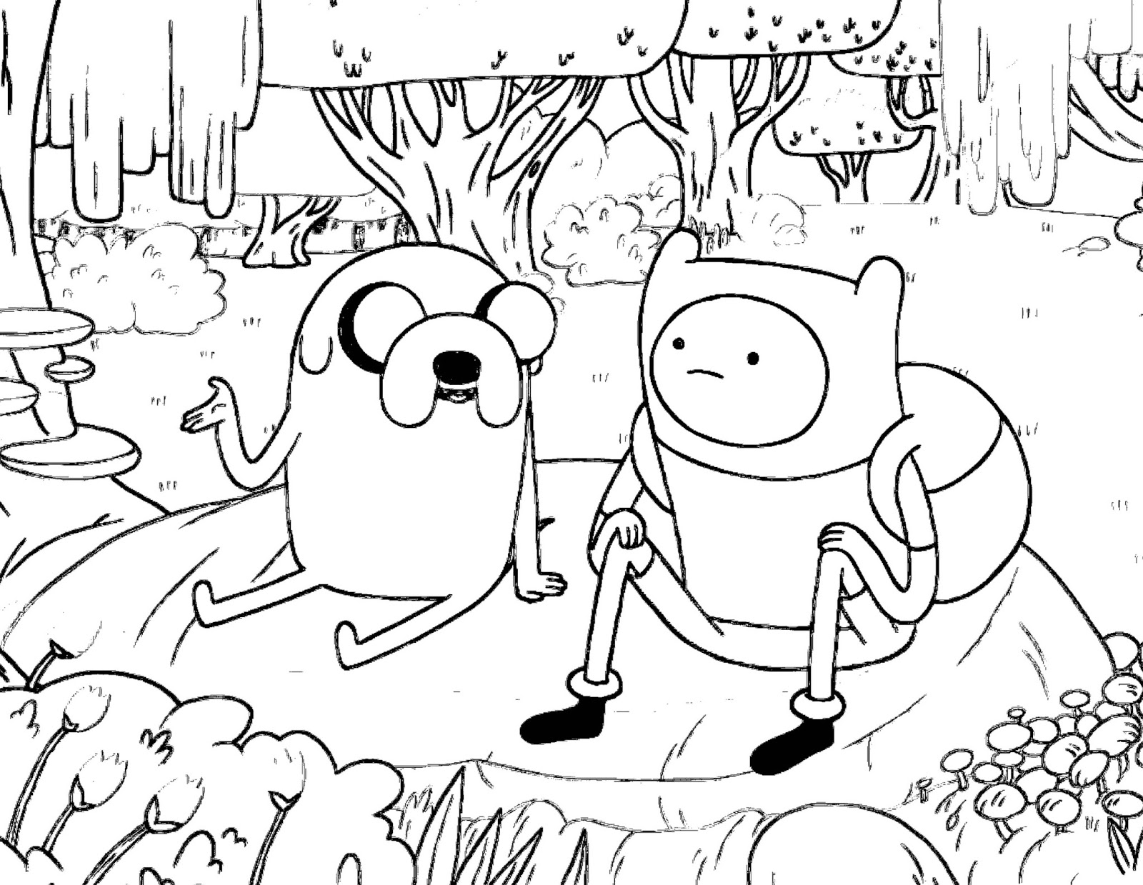 Adventure Time Coloring Page Coloring Draw