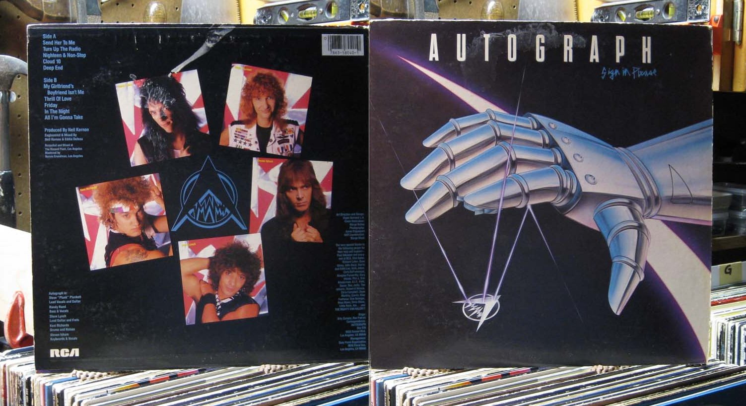 .Curtis Collects Vinyl Records Autograph Sign in Please, with their one mega hit, Turn Up the