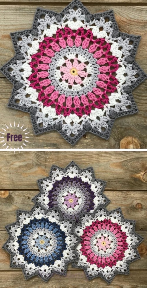 Crochet Winter Mandala - Free Pattern
