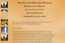 Marshall Class Reunion website