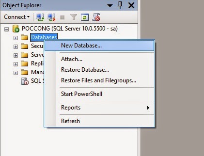 Membuat database di SQL SERVER via User Interface / How to make ...
