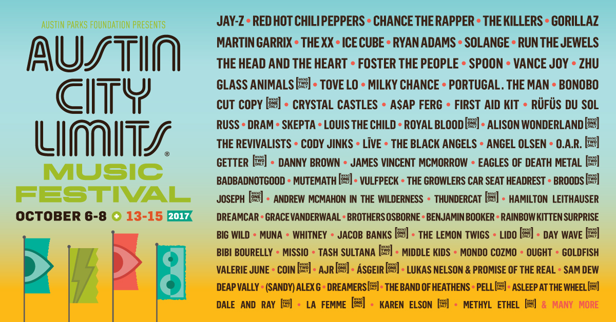 Austin City Limits Music Festival | October 5, 2018 to ...