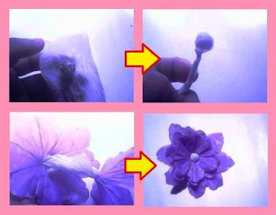 Cara membuat bunga dari plastik warna untuk hiasan rumah 