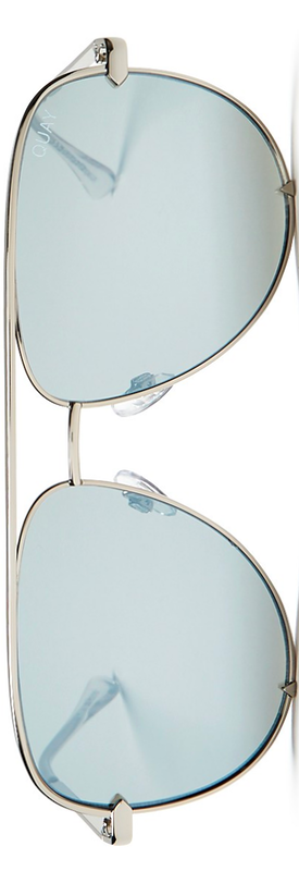 Quay x Desi Perkins High Key Mirrored Aviator Sunglasses, 56mm