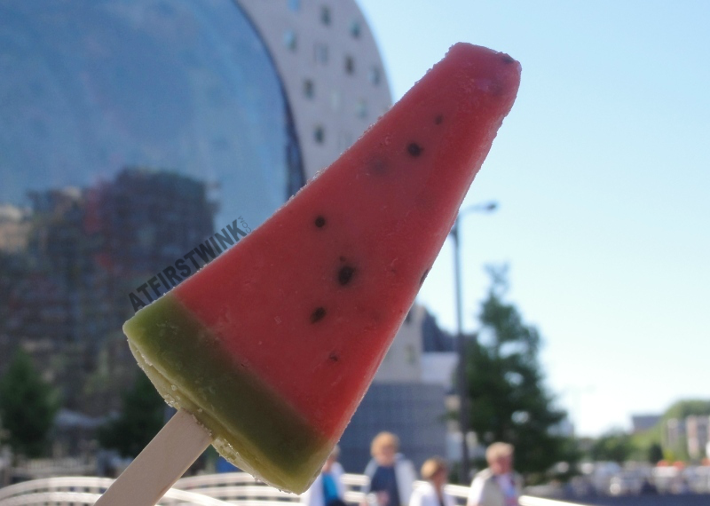 Korean ice cream review Subak/watermelon bar (수박바)