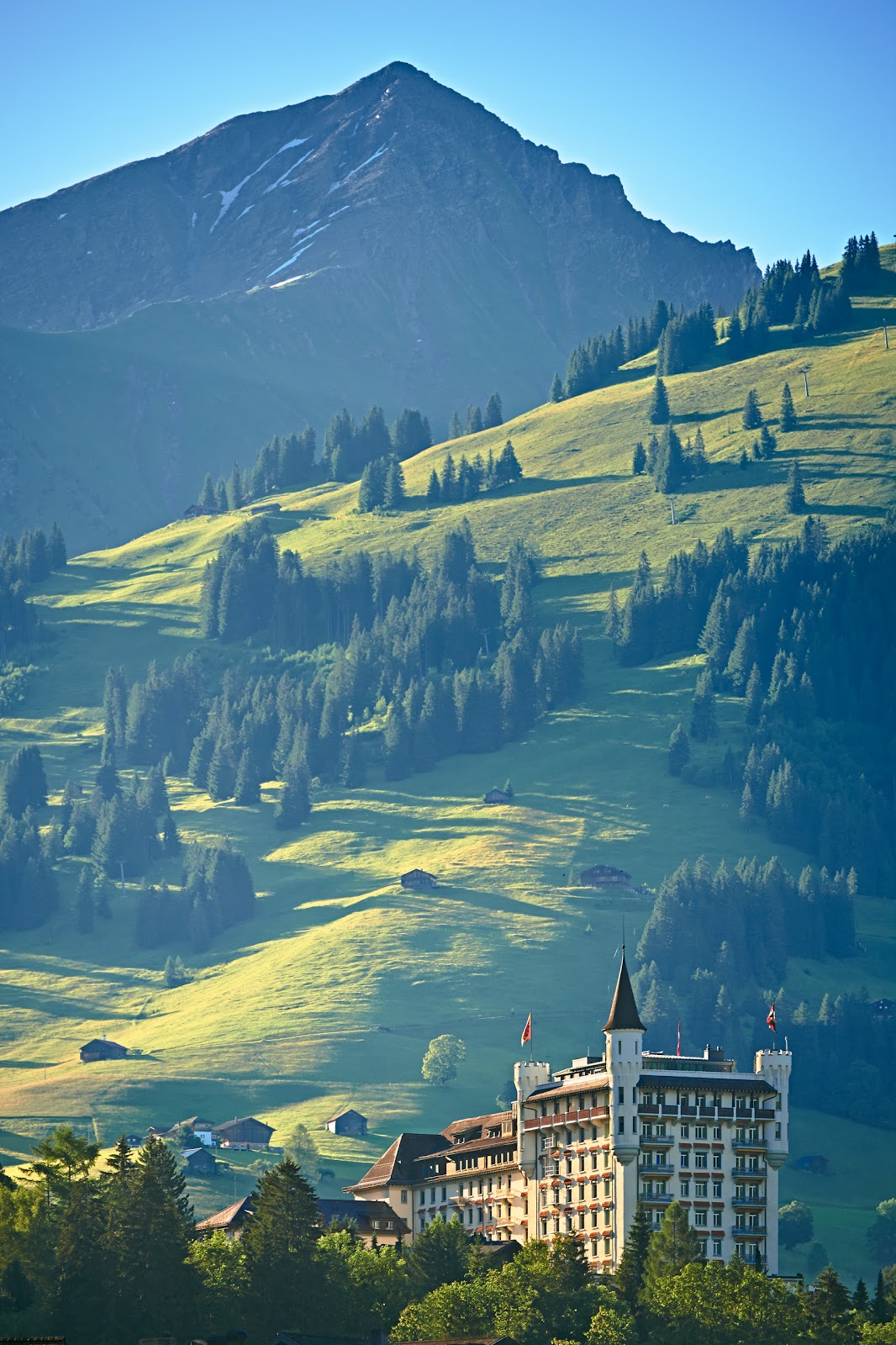The Gstaad Palace in the summertime. Photo: Gstaad Palace.