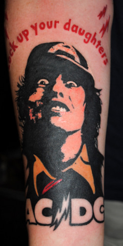 Lock up your daughters! It's AC/DC! | Acdc tattoo, Metal tattoo, Music ...