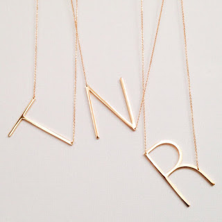 valentine's initial necklace