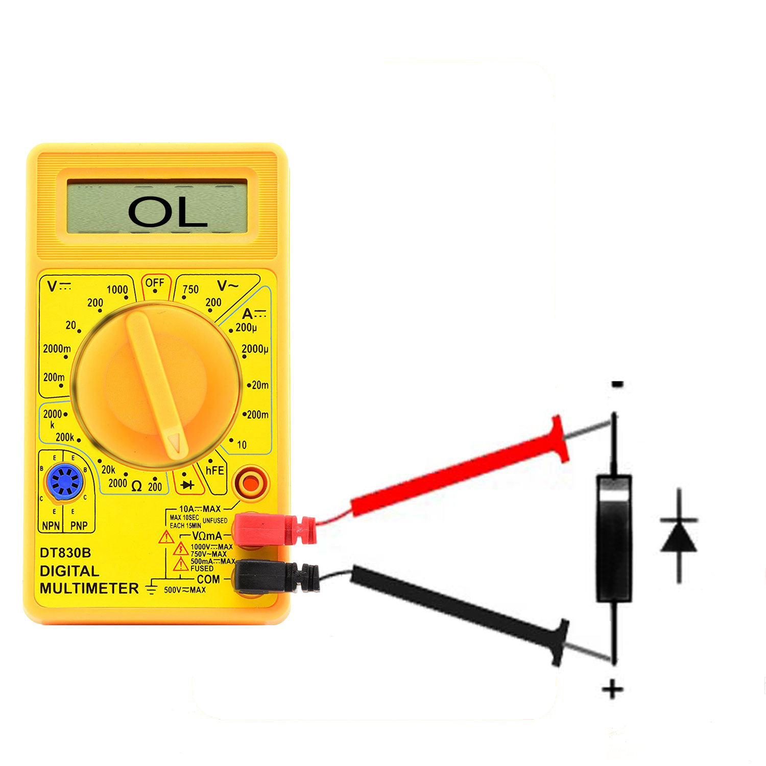 how to test diode using digital multimeter electronic notes