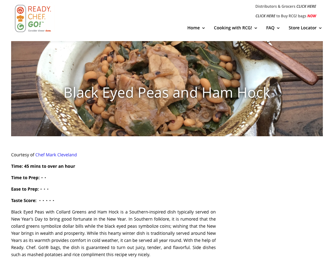 Avanti Cafe Musings New Years Black Eyed Peas w/ Ham Hock & Collards Chef Mark Cleveland