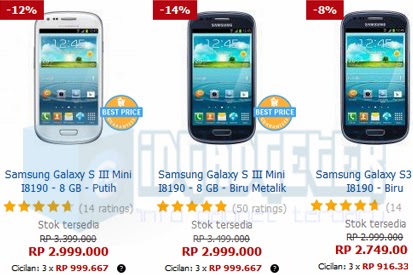  Daftar  Harga  Hp  Samsung  Galaxy Terbaru 2014 