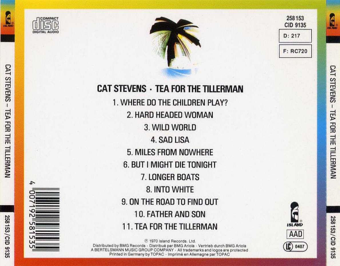 Swingville Cat Stevens Tea for the Tillerman (1970)