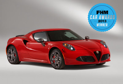 L'Alfa Romeo 4C è Car of the Year 2013 secondo il magazine FHM