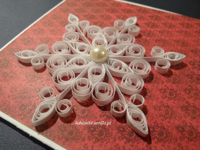 christmas card quilling snowflake
