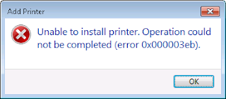 How to Fix Printer Error code 0x000003eb