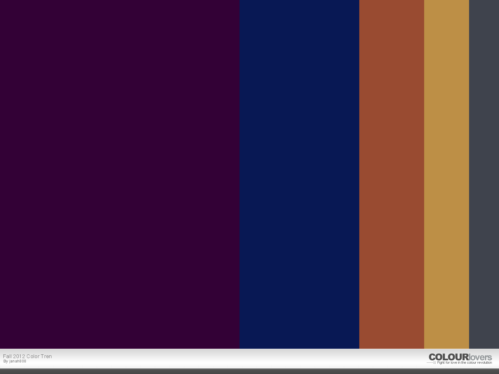 August Wrinkle: Color Palette: Fall 2012