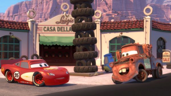Mater teaching Guido how to fly